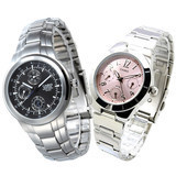 卡西欧CASIO情侣手表石英手表EF-305D-1A与LTP-2069D-4A2 京东平台的品质之选